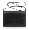 Kožené kabelka listonoška Genuine Leather čierna 593