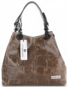 Kožené kabelka shopper bag Vittoria Gotti zemitá V692754