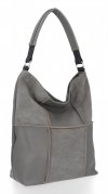 Kožené kabelka shopper bag Roberto Ricci šedá 19141