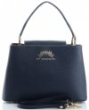 Kožené kabelka kufrík Vittoria Gotti tmavo modrá V7710