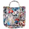 Talianska Kožená Kabelka Módny Kufrík 5702-1 Multicolor/Tmavobéžová