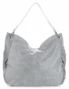 Kožené kabelka shopper bag Vittoria Gotti svetlo šedá V8818