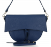Kožené kabelka listonoška Vittoria Gotti tmavo modrá V2383