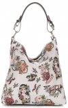 Kožené kabelka shopper bag Vittoria Gotti biela V45