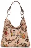 Kožené kabelka shopper bag Vittoria Gotti zemitá V45