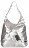 Kožené kabelka shopper bag Vittoria Gotti stričborná V5012