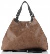 Kožené kabelka shopper bag Genuine Leather zemitá 898G