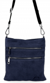 Kožené kabelka univerzálna Vittoria Gotti tmavo modrá B18