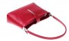 Kožené kabelka klasická Genuine Leather červená 4160