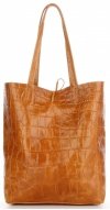 Kožené kabelka shopper bag Vittoria Gotti ryšavá V299COCO