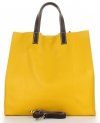 Kožené kabelka univerzálna Genuine Leather horčicová 691756