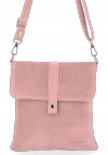 Kožené kabelka univerzálna Vittoria Gotti púdrová ružová B17