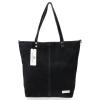 Kožené kabelka shopper bag Vittoria Gotti čierna VG41
