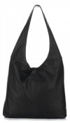 Kožené kabelka shopper bag Vittoria Gotti čierna V3L