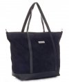Kožené kabelka shopper bag Vittoria Gotti tmavo modrá V2939