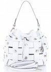 Kožené kabelka shopper bag Vittoria Gotti biela V5867