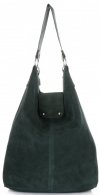 Kožené kabelka shopper bag Vittoria Gotti fľašková zelená V3292C