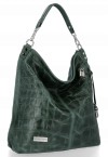 Kožené kabelka univerzálna Vittoria Gotti fľašková zelená V1579COCO