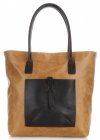 Kožené kabelka shopper bag Genuine Leather ryšavá 358