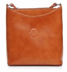 Kožené kabelka listonoška Genuine Leather ryšavá 6001