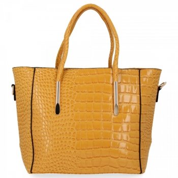 Dámská kabelka kufřík Grace Bags žlutá 605