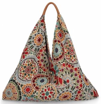 Italská Kabelka Shopper bag v Módní Vzory 835 Multicolor