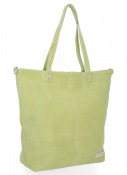 Bőr táska shopper bag Vittoria Gotti lime VG41