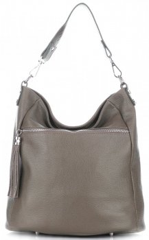 Bőr táska shopper bag Genuine Leather földszínű 1326