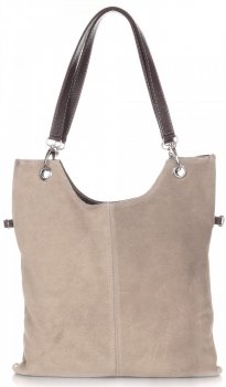 Bőr táska levéltáska Genuine Leather bézs 517