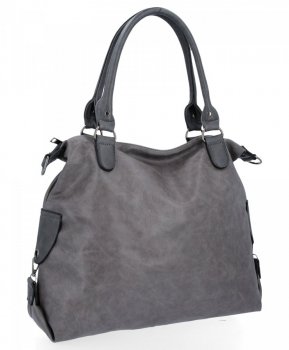 Torebka Damska XXL firmy Hernan Shopper Bag Szara