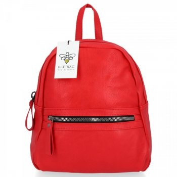 BEE BAG Uniwersalne Plecaczki Damskie Harper Czerwony