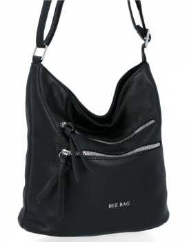 BEE BAG Uniwersalne Torebki Damskie Listonoszki Ema Czarna