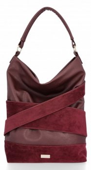 Conci Modne i Uniwersalne Torebki Damskie w rozmiarze XL Bordowa