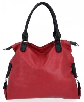 Torebka Damska XXL firmy Hernan Shopper Bag Czerwona