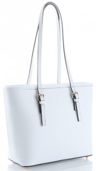 Klasyczne Torebki Skórzane Genuine Leather Biała