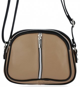 Listonoszki skórzane Genuine Leather 3 przegrody Ziemista