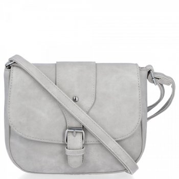 BEE BAG Uniwersalne Torebki Damskie Listonoszki Andrea Jasno Szara
