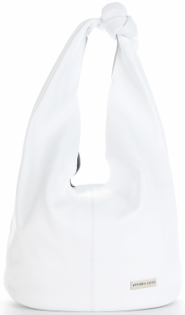 Vittoria Gotti Made in Italy Modny Shopper XL z Kosmetyczką Uniwersalna Torba Skórzana na co dzień Biała