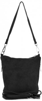 GEANȚĂ DIN PIELE tip poștaș Genuine Leather negru 85A