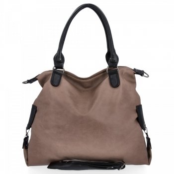 GEANȚĂ DE DAMĂ shopper bag Hernan maro pământiu HB0135