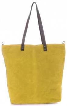 GEANȚĂ DIN PIELE shopper bag Vera Pelle galben 80041