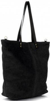 GEANȚĂ DIN PIELE shopper bag Vera Pelle negru 80041