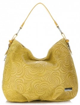 Kožené kabelka shopper bag Vittoria Gotti žltá V80013