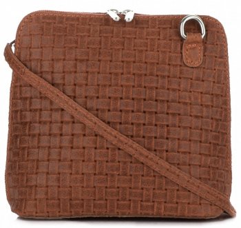 Kožené kabelka listonoška Genuine Leather A7 ryšavá