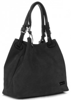 Kožené kabelka shopper bag Vittoria Gotti grafitová V90047CH