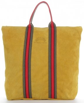 Kožené kabelka shopper bag Vittoria Gotti žltá V689746