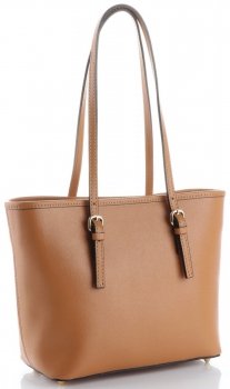 Kožené kabelka klasická Genuine Leather ryšavá 3303