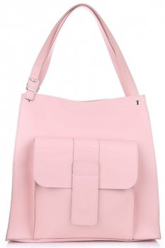 Kožené kabelka shopper bag Vittoria Gotti ružová 8286