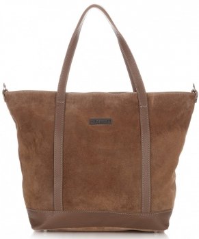 Kožené kabelka shopper bag Vittoria Gotti zemitá V2939