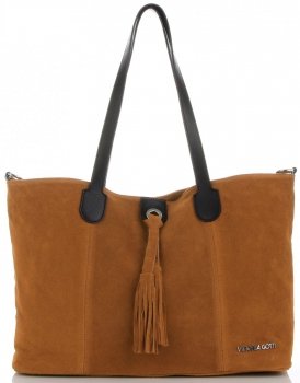 Kožené kabelka shopper bag Vittoria Gotti ryšavá V3076